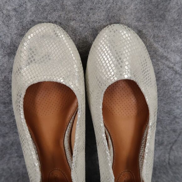 Corso Como Shoes Womens 7 Ballet Flats Fashion Leather Classic Callie Metallic - Picture 7 of 14